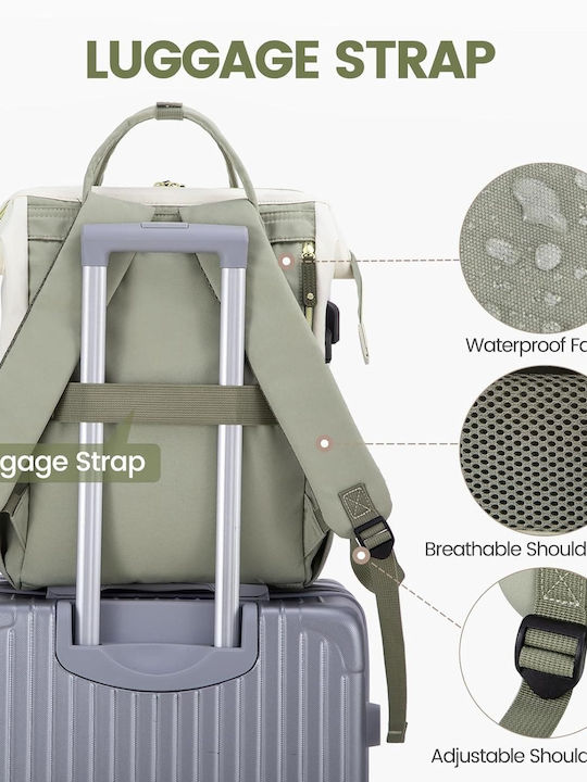 Lovevook Tasche Rucksack für Laptop 15.6" Beige/light green MB2046