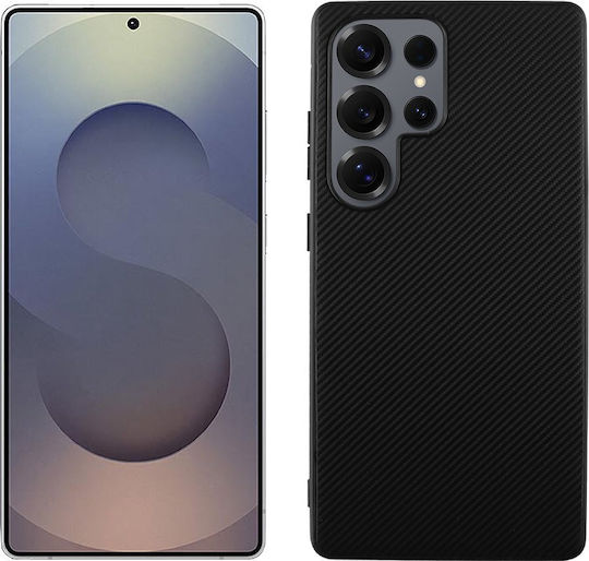 Volte-Tel Carbon Lift Back Cover Σιλικόνης Μαύρο (Galaxy S25 Ultra)