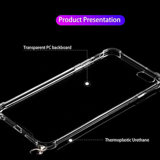 Silicone Case Strap Sonique Armor Clear Samsung Galaxy M35 5G Dark Blue