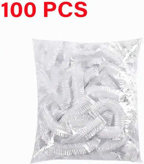 Set 100 transparente Einweg-Kappenbeutel Abyz