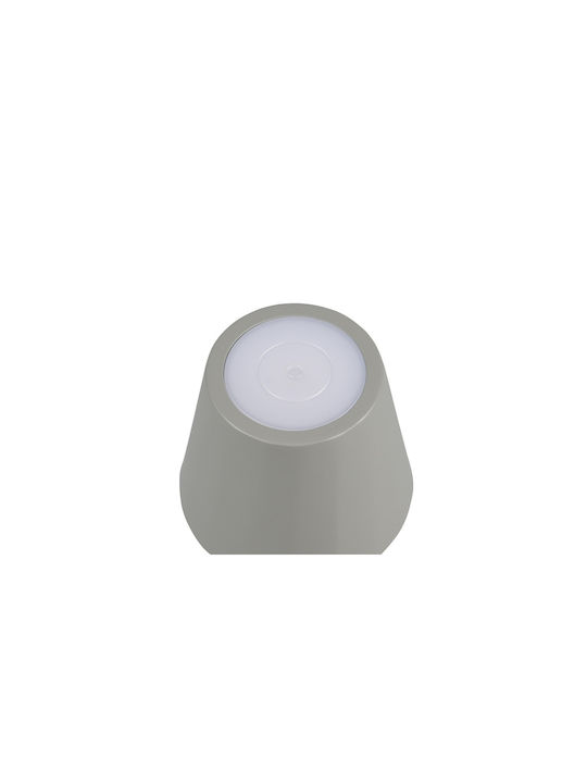 Trio Lighting Μεταλλικό Πορτατίφ LED με Γκρι Καπέλο και Βάση