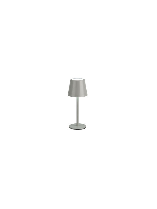 Trio Lighting Μεταλλικό Πορτατίφ LED με Γκρι Καπέλο και Βάση