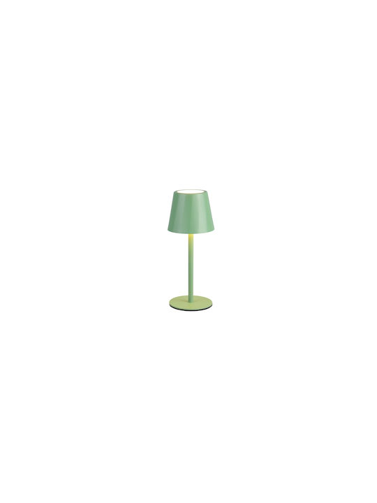 Trio Lighting Μεταλλικό Πορτατίφ LED με Πράσινο Καπέλο και Βάση