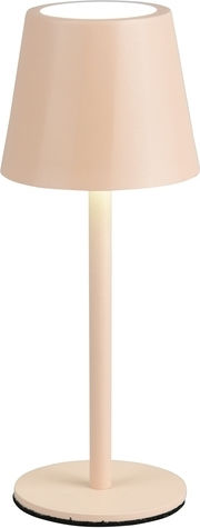 Trio Lighting Metal Table Lamp LED with Beige Shade and Base