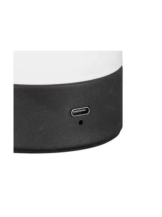 Trio Lighting Γυάλινο Πορτατίφ LED με Λευκό Καπέλο και Βάση