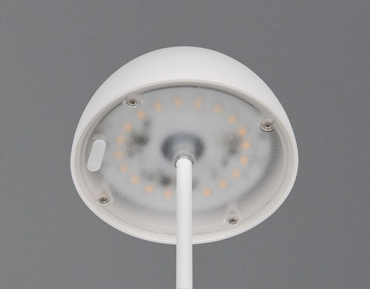 Trio Lighting Kunststoff Tischlampe LED mit Weiß Schirm und Basis