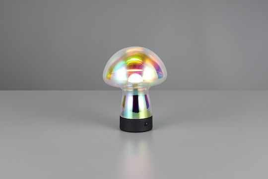 Trio Lighting Стъклена Настолна лампа LED с Прозрачен Абажур и Основа