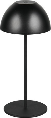 Trio Lighting Kunststoff Tischlampe LED mit Schwarz Schirm und Basis