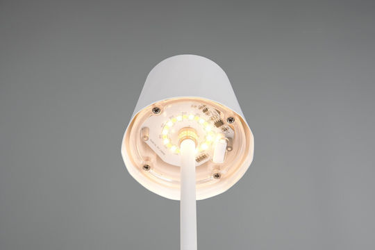 Trio Lighting Metal Table Lamp LED with White Shade and Base