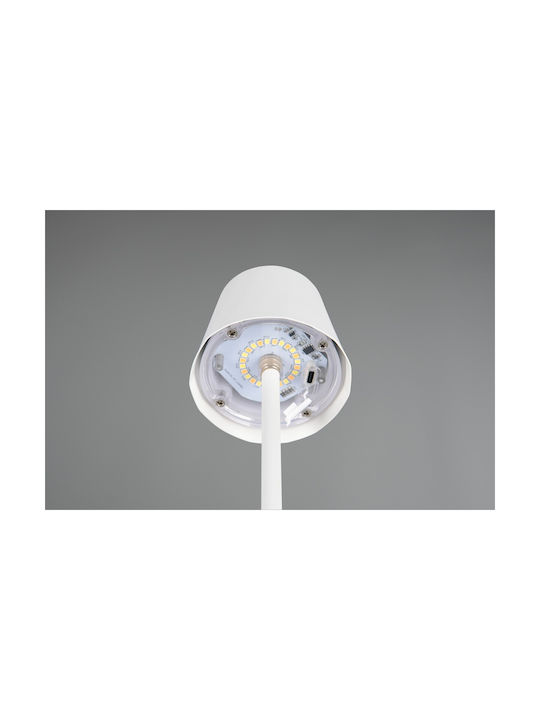 Trio Lighting Μεταλλικό Πορτατίφ LED με Λευκό Καπέλο και Βάση