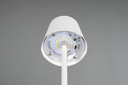 Trio Lighting Metal Table Lamp LED with White Shade and Base