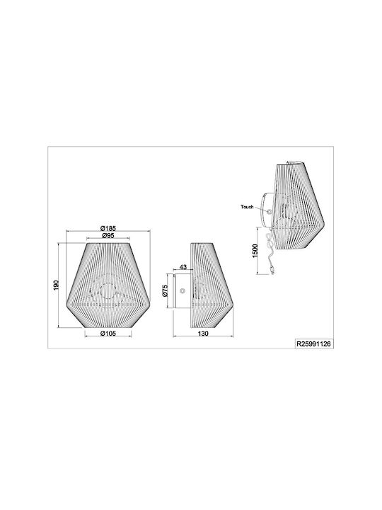 Trio Lighting Φωτιστικό Τοίχου Καφέ Trio Lighting Φωτιστικό Τοίχου Καφέ