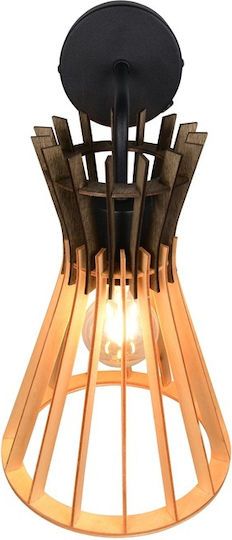 Trio Lighting Industrielle Wandleuchte Schwarz