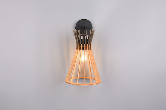 Trio Lighting Industrielle Wandleuchte Schwarz