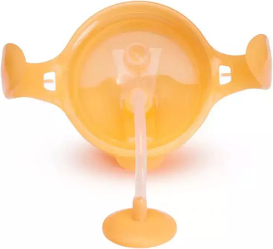 Munchkin Toddler Cup with Handles and Straw Click Lock Plastic Light Orange 207ml for 6m+