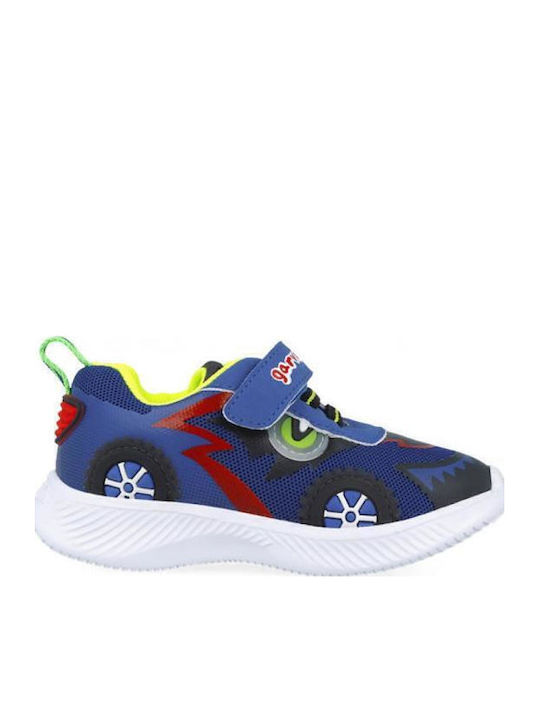 Παιδικά Sneakers με Σκρατς & Φωτάκια Μπλε