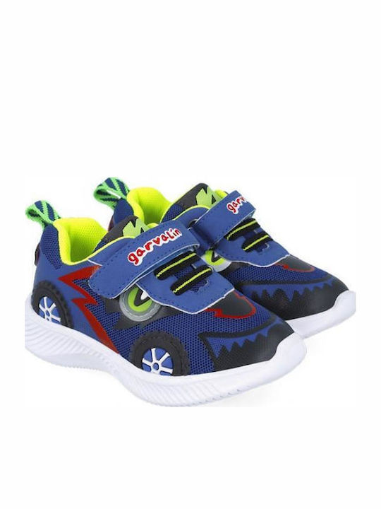 Παιδικά Sneakers με Σκρατς & Φωτάκια Μπλε