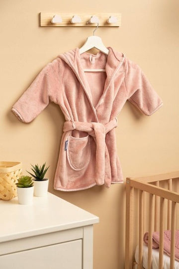 Sensillo Sensillo Baby Bademantel mit Kapuze Schmutzig Rosa 55cm