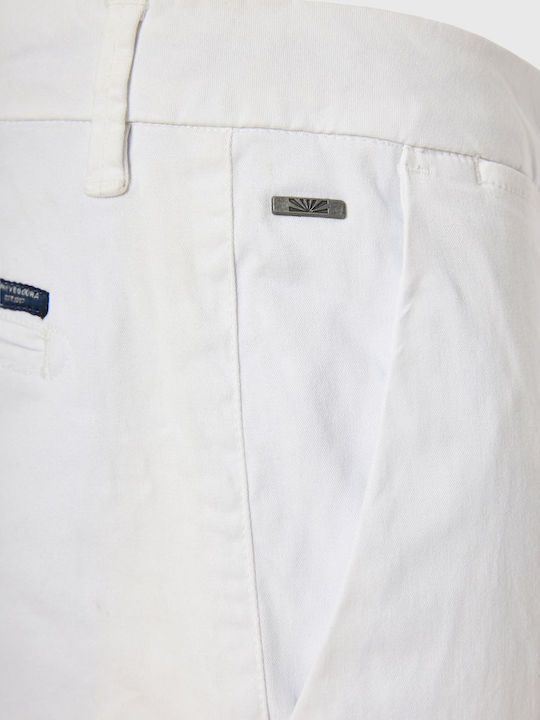 Trousers Chino Elastic in Regular Fit White