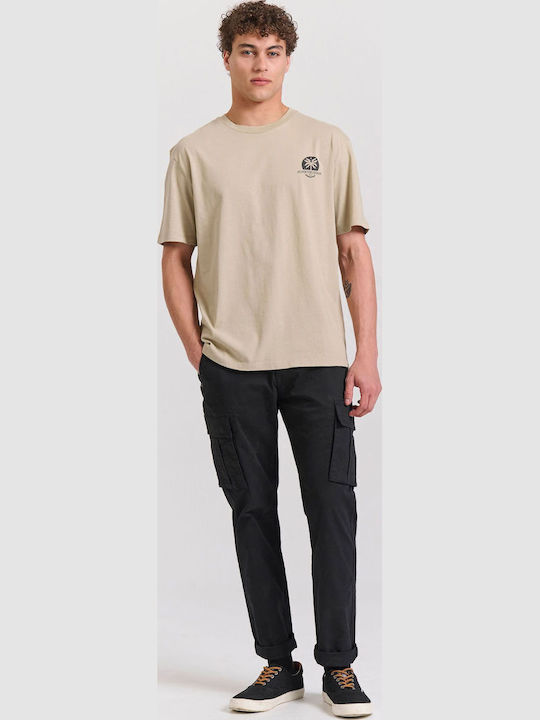 Trousers Cargo Elastic in Regular Fit Black