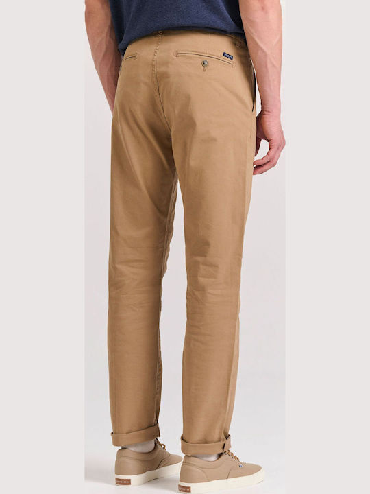 Trousers Chino Elastic in Regular Fit Beige