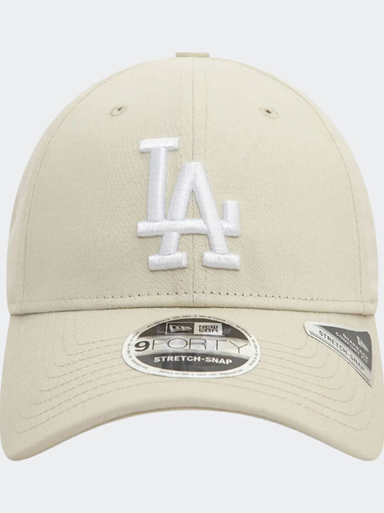 New Era La Dodgers Mlb 9forty Stretch Snap Adjustable Cap Καπέλο Μπεζ