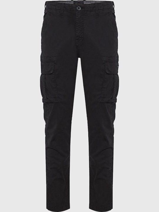 Trousers Cargo Elastic in Regular Fit Black