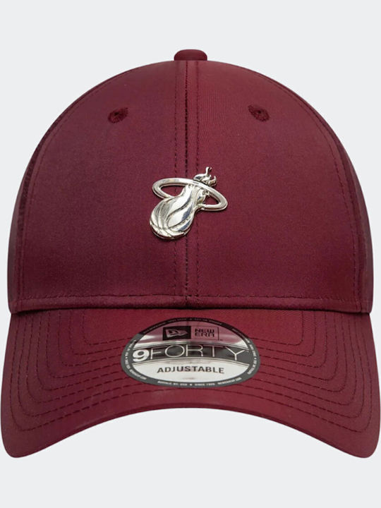 New Era Miami Heat Nba Tech Forty Adjustable Cap Καπέλο Μπορντό