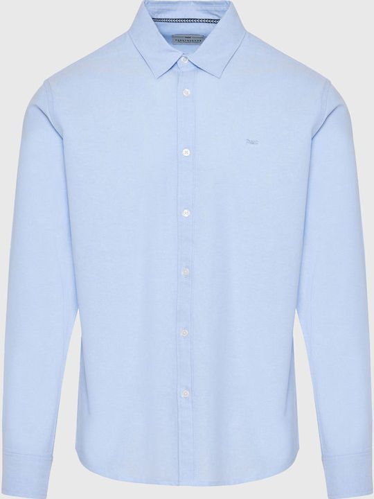 Long-sleeved Cotton Shirt Light Blue