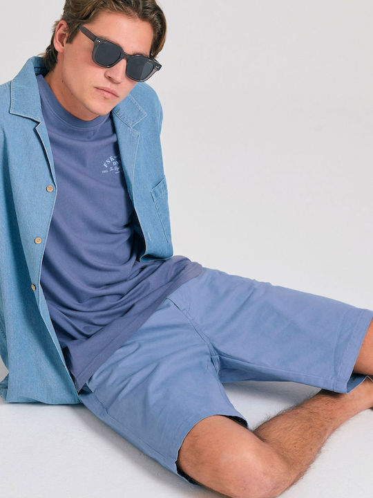 Funky Buddha Ανδρική Βερμούδα Chino Μπλε Funky Buddha Ανδρική Βερμούδα Chino Μπλε