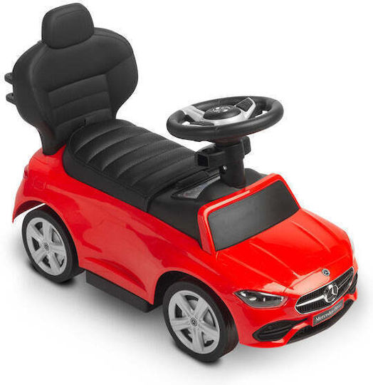 Caretero Mercedes C-Class Mașină Ride On Cu Mâner Pentru 36+ Luni Roșie