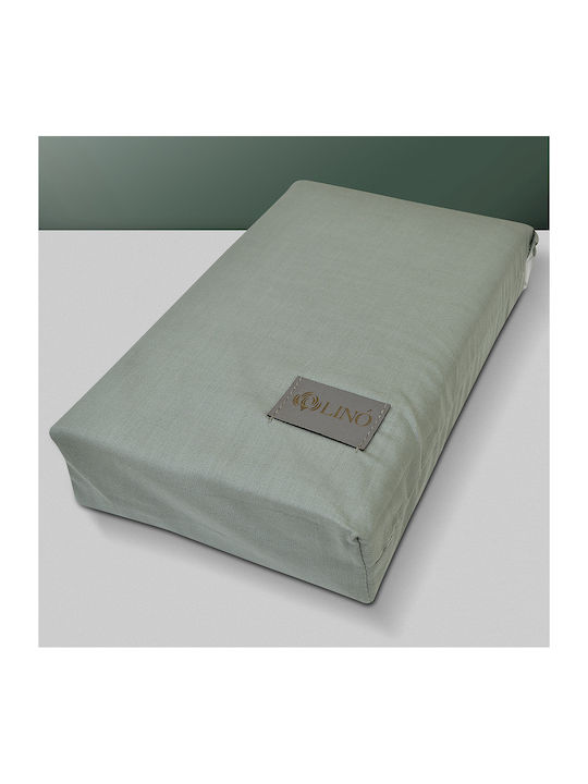 Lino Home Sheet Sets Single 170x260cm. Moderna Petrol 3pcs