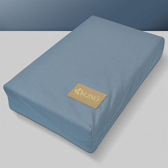 Lino Home Сет Чаршафи с Ластик 160x200+32см. Moderna Синьо 4бр