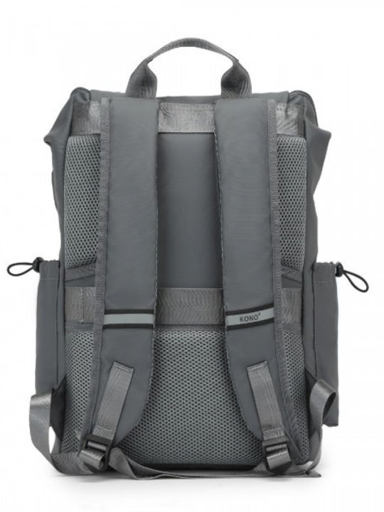 Miss Lulu Раница за лаптоп 15.6" с USB порт в сив цвят EQ2404 GY