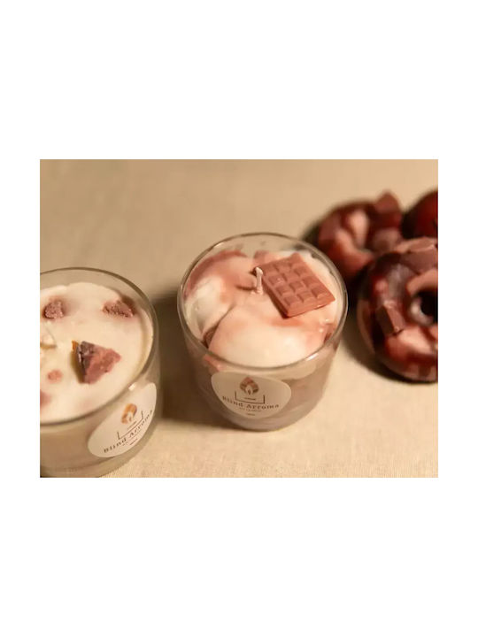 Dc-3004 Scented Soy Candle Lemon Mousse Chocolate Biscuit Jar 150ml White