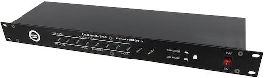 Light4me Xsplit 2x4 DMX Signal Distributor Splitter 8-Channel 19” 1U Rack Two Operation Modes DMX Splitter Dual Operation 1x8 or 2x4