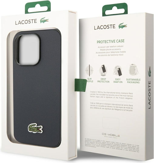 Lacoste Iconic Petit Pique Задна корица Пластмаса / Силикон Тъмносин (iPhone 14 Pro Max)