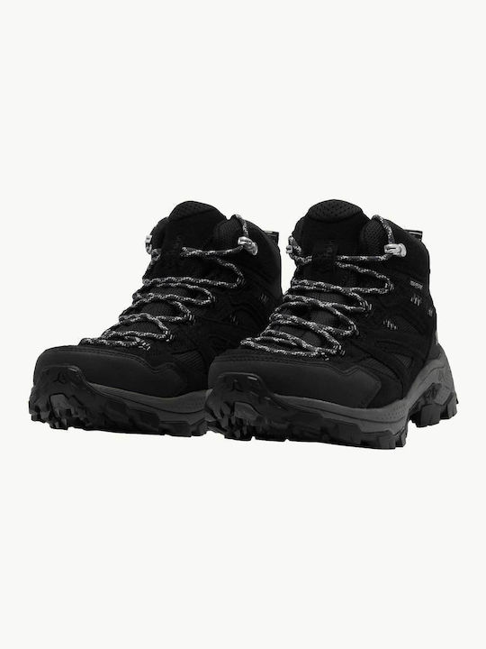 Jack Wolfskin Vojo Tour Ανδρικά Ορειβατικά Μποτάκια Αδιάβροχα Μαύρα