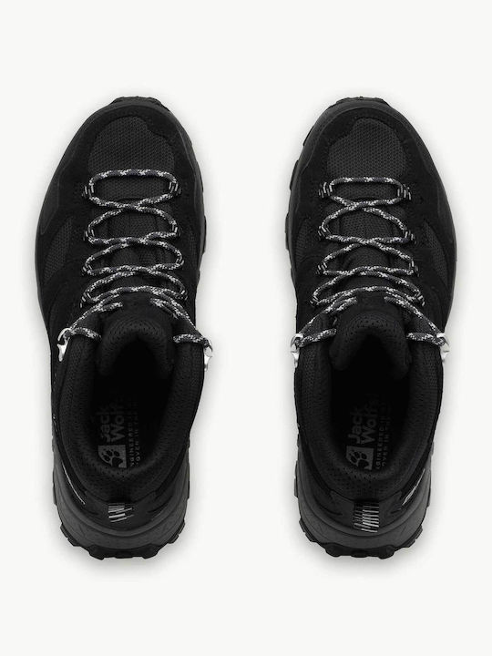 Jack Wolfskin Vojo Tour Ανδρικά Ορειβατικά Μποτάκια Αδιάβροχα Μαύρα