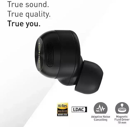 Technics EAH-AZ100 In-ear Bluetooth Handsfree Earphones with Sweat Resistance and Charging Case Black