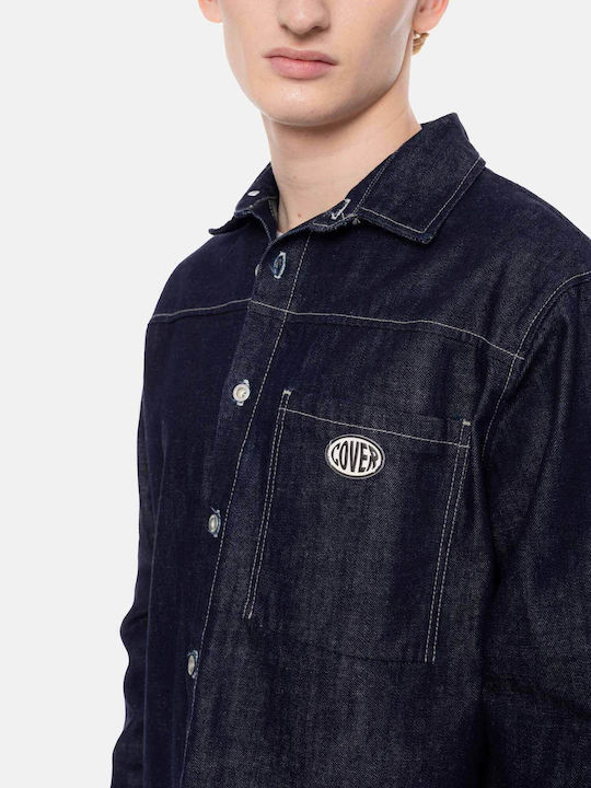 Long Sleeve Denim Overshirt Blue