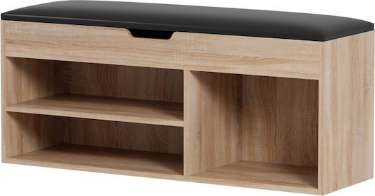 Entry Furniture with Shoe Rack & Bench Σοναμά-καφέ 100x30x44cm