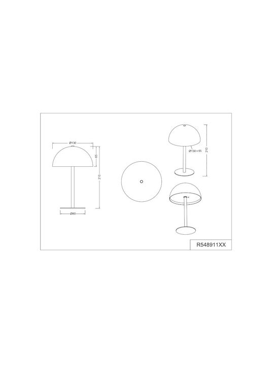Trio Lighting Μεταλλικό Πορτατίφ LED με Πράσινο Καπέλο και Βάση