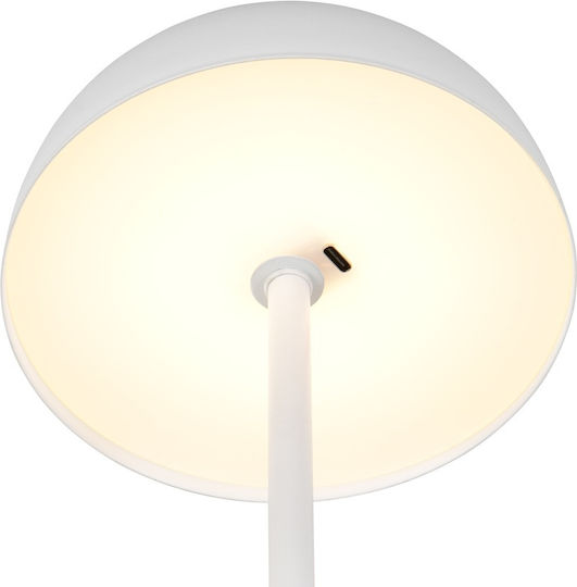 Trio Lighting Metal Table Lamp LED with White Shade and Base