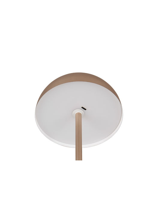 Trio Lighting Μεταλλικό Πορτατίφ LED με Καφέ Καπέλο και Βάση