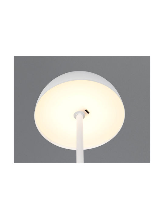 Trio Lighting Μεταλλικό Πορτατίφ LED με Λευκό Καπέλο και Βάση