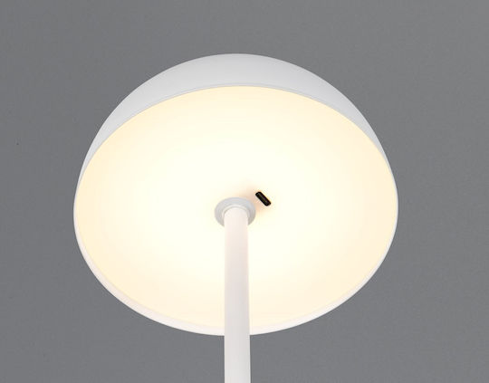 Trio Lighting Metal Table Lamp LED with White Shade and Base
