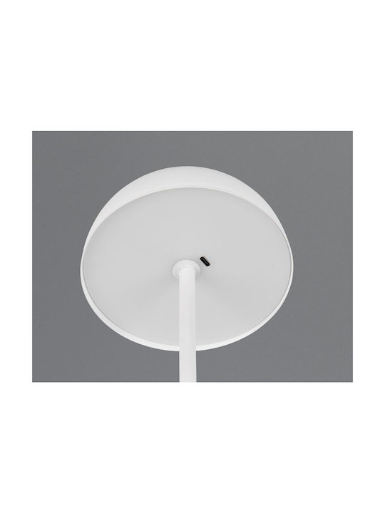 Trio Lighting Μεταλλικό Πορτατίφ LED με Λευκό Καπέλο και Βάση