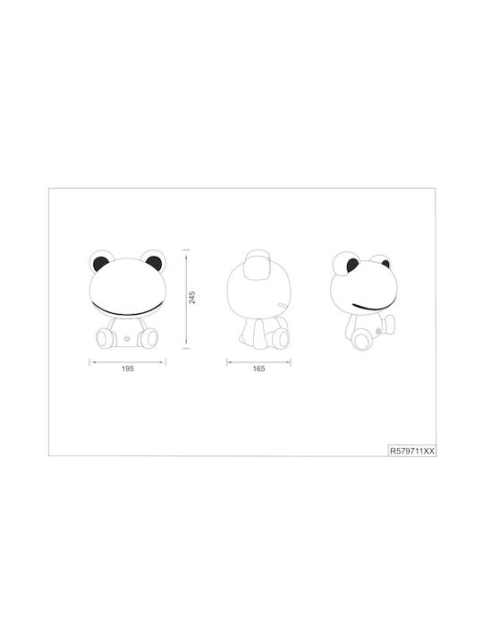 Trio Lighting Παιδικό Διακοσμητικό Φωτιστικό Πράσινο 24.5x19.5x16.5εκ.