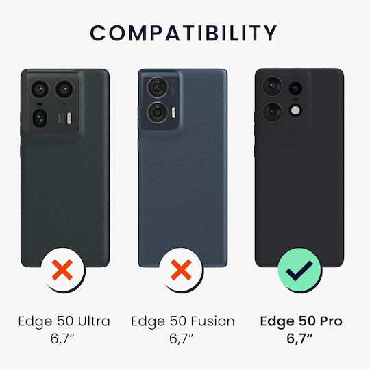 KWmobile Petrol Задна корица Силикон 1.3мм Тюркоазен (Motorola Edge 50 Pro)